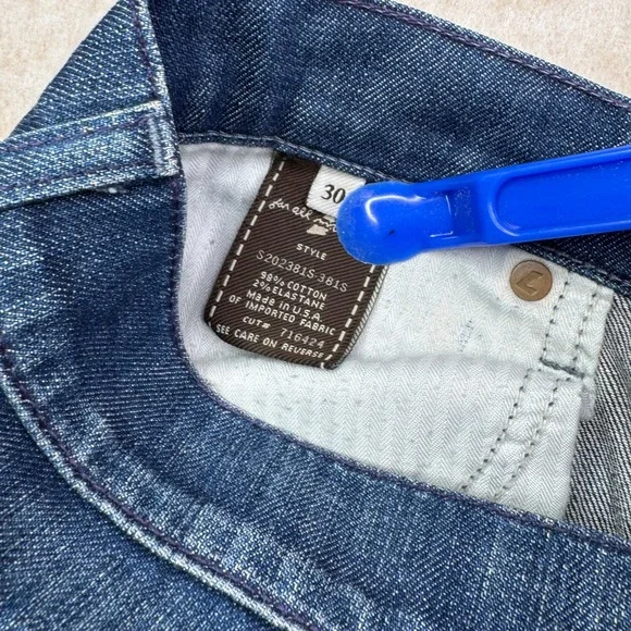 7 For All Mankind Denim Bermuda DOJA Jeans Dark Wash Capri Knee Shorts Size 30 - Picture 7 of 9